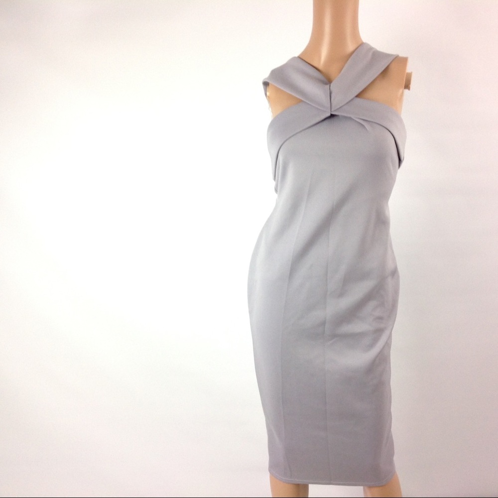 New Pink Boutique Women's Sheath Dress Gray 14